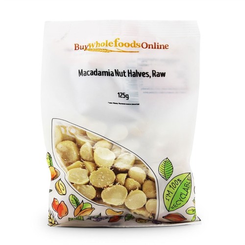 Macadamia nut halves raw - nut,