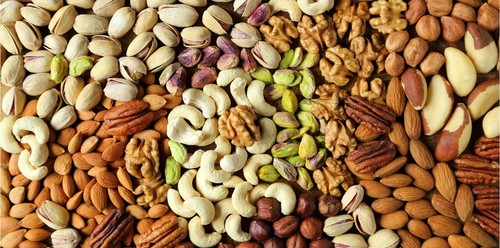 Almonds brazils cashews pecans - almonds,