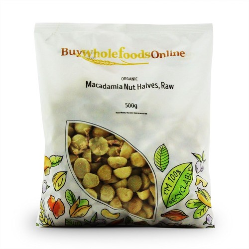 Organic macadamia nut halves - organic,